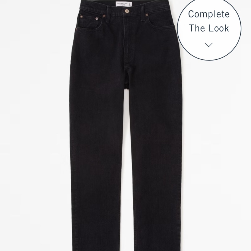 Abercrombie Curve Love 90s Ultra High Rise Jeans, Gray 27/4